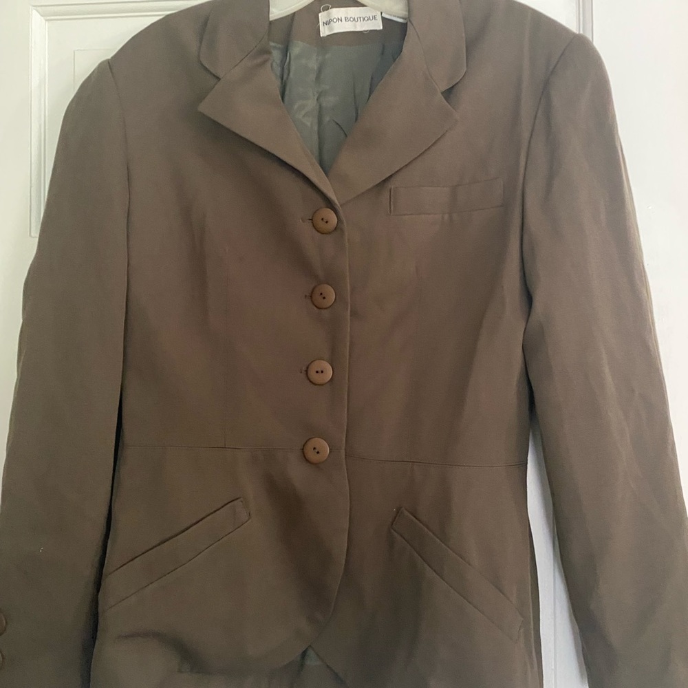 Nipon Boutique Brown Tailored Women's Blazer
